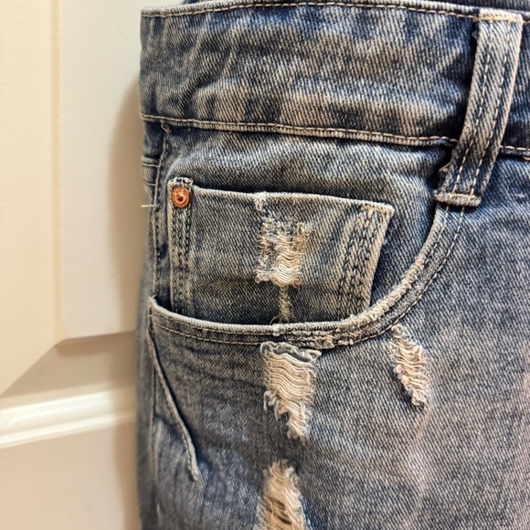 ZARA TRF Distressed Denim Overalls Boyfriend Fit Baggy 90s Y2K Vintage Wash M - Picture 7 of 15